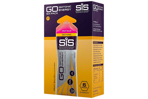 An image of SIS - GO Isotonic Energy Gel - Fruit Salad Flavour - 6 x 60ml from Best Before Its Gone, we stock products near or past their best Before Date.