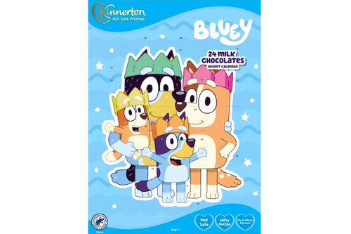 An image of Kinnerton - Bluey Milk Chocolate Advent Calendar from Best Before Its Gone, we stock products near or past their best Before Date.