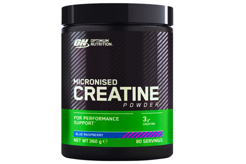 An image of Optimum Nutrition - Micronised Creatine Powder - Blue Raspberry - 360g from Best Before Its Gone, we stock products near or past their best Before Date.