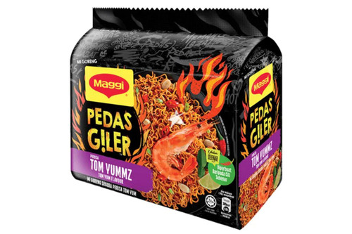 An image of Maggi - 3-min Instant Noodles - Tom Yum (Pedas Giler) - 5 x 76g from Best Before Its Gone, we stock products near or past their best Before Date.