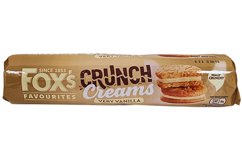 An image of Fox's Favourites - Crunch Creams - Very Vanilla Biscuits - 200g from Best Before Its Gone, we stock products near or past their best Before Date.