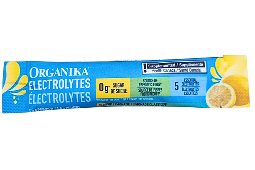 An image of Organika - Electrolytes - Classic Lemonade - Sugar Free - 3.5g (1 Single Sachet). from Best Before Its Gone, we stock products near or past their best Before Date.