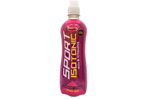 An image of Best-In - Sports Isotonic with B Vitamins - Hydration - Raspberry Flavour - 500ml from Best Before Its Gone, we stock products near or past their best Before Date.