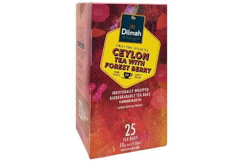 An image of Dilmah - Ceylon Tea with Fores Berry - 25 Tea Bags Individually Wrapped from Best Before Its Gone, we stock products near or past their best Before Date.