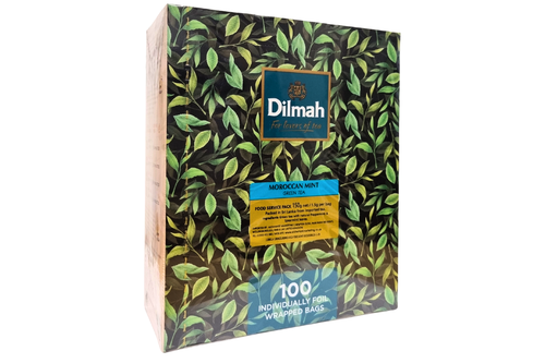An image of Dilmah - Moroccan Mint Green Tea - 100 Individually Foil Wrapped Bags from Best Before Its Gone, we stock products near or past their best Before Date.