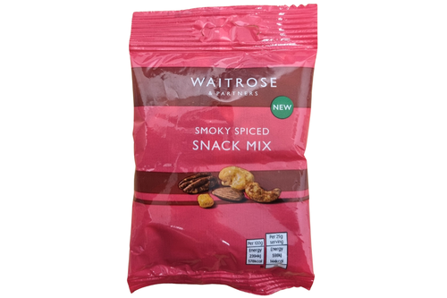 An image of Waitrose - Smoky Spiced Snack Mix - 50g from Best Before Its Gone, we stock products near or past their best Before Date.