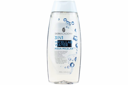An image of Skin Academy - 3-In-1 Micellar Water - Vegan - 200ml from Best Before Its Gone, we stock products near or past their best Before Date.
