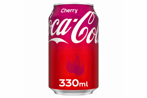 An image of Coca-Cola - Cherry Flavour - 330ml. from Best Before Its Gone, we stock products near or past their best Before Date.