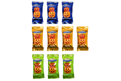 An image of Ghirardelli - Bag of 10 Jack O'Lanterns Chocolate Assortment (Various Flavours - Flavours May Vary) from Best Before Its Gone, we stock products near or past their best Before Date.