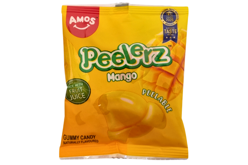 An image of Amos - Peelerz - Mango Gummy Candy - 25g from Best Before Its Gone, we stock products near or past their best Before Date.