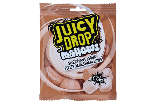 An image of Juicy Drop - Mallows - Sweet and Sour Fizzy Marshmallows - Cola Flavour - 100g from Best Before Its Gone, we stock products near or past their best Before Date.