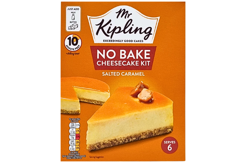 An image of Mr Kipling - Salted Caramel - No Bake Cheesecake Kit - 230g from Best Before Its Gone, we stock products near or past their best Before Date.