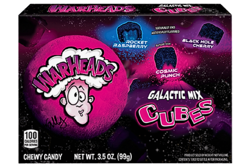 An image of Warheads - Cubes - Galactic Mix - Chewy Candy - 99g from Best Before Its Gone, we stock products near or past their best Before Date.