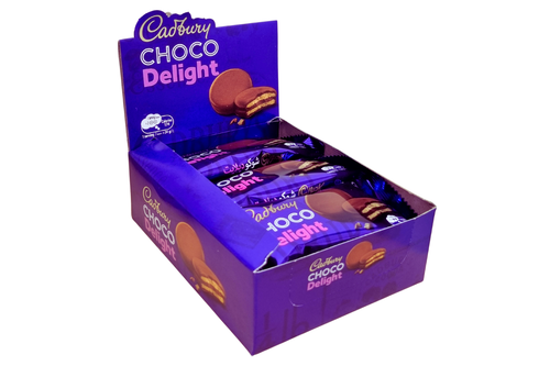 An image of Cadbury - Box of Choco Delight Biscuits - 9 Pack (9 x 34g) from Best Before Its Gone, we stock products near or past their best Before Date.