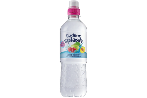 An image of Radnor Splash - Apple &amp; Raspberry Still Flavoured Spring Water - Sugar Free - 500ml from Best Before Its Gone, we stock products near or past their best Before Date.