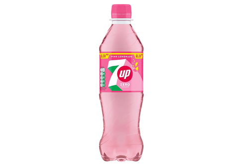 An image of 7up - Pink Lemonade - Zero Sugar - 500ml from Best Before Its Gone, we stock products near or past their best Before Date.