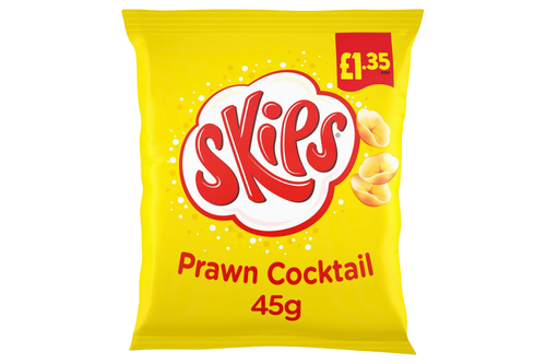 An image of Skips - Prawn Cocktail Flavour Snack - 45g from Best Before Its Gone, we stock products near or past their best Before Date.