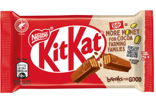 An image of Nestle - 4 Finger Kit Kat - 41.5g from Best Before Its Gone, we stock products near or past their best Before Date.