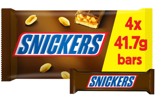 An image of Snickers 4 x 41.7g from Best Before Its Gone, we stock products near or past their best Before Date.