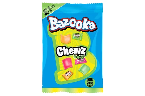 An image of Bazooka - Chewz Sour Chewy Sweets - 120g from Best Before Its Gone, we stock products near or past their best Before Date.