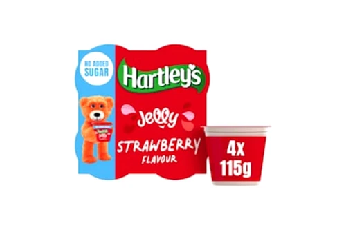 An image of Hartley's - Strawberry Jelly Pots - 4 x 125g  from Best Before Its Gone, we stock products near or past their best Before Date.