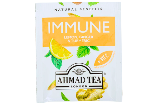 An image of Ahmad Tea London - Immune - Lemon, Ginger & Turmeric - 1 Tea Bag from Best Before Its Gone, we stock products near or past their best Before Date.