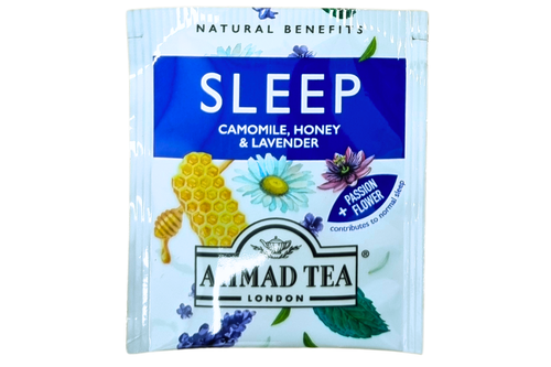 An image of Ahmad Tea London - Sleep - Camomile, Honey & Lavender - 1 Individual Wrapped Bag from Best Before Its Gone, we stock products near or past their best Before Date.