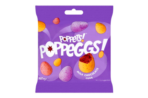An image of Poppets - Poppeggs - Milk Chocolate Eggs - 80g from Best Before Its Gone, we stock products near or past their best Before Date.