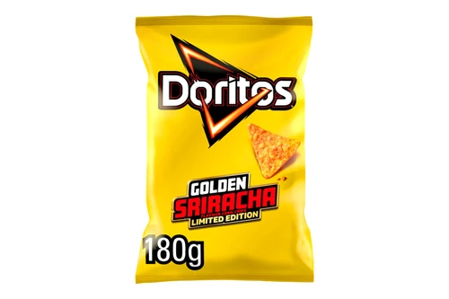 An image of Doritos - Golden Sriracha Flavour Corn Chips - 180g from Best Before Its Gone, we stock products near or past their best Before Date.