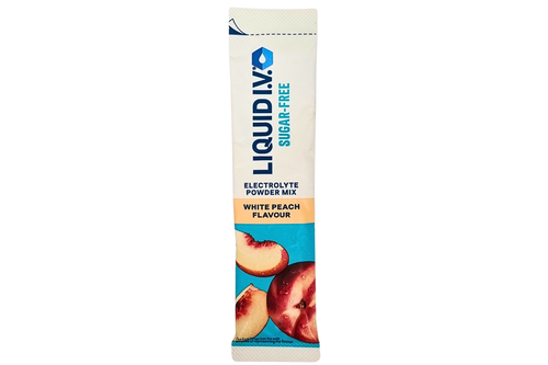 An image of Liquid I.V. - Electrolyte Powder Mix - White Peach Flavour - Sugar Free - Vegan - 10g Stick from Best Before Its Gone, we stock products near or past their best Before Date.