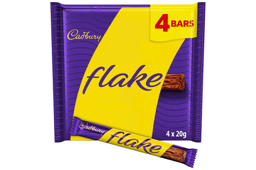 An image of Cadbury - Flake Chocolate Bar - 4 Pack - 4 x 20g (80g)  from Best Before Its Gone, we stock products near or past their best Before Date.