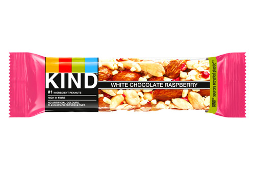 An image of Kind - White Chocolate Raspberry - 40g from Best Before Its Gone, we stock products near or past their best Before Date.