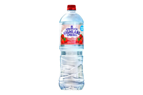 An image of Highland Spring - Strawberry Still Spring Water - Sugar Free - 1.25ltr from Best Before Its Gone, we stock products near or past their best Before Date.
