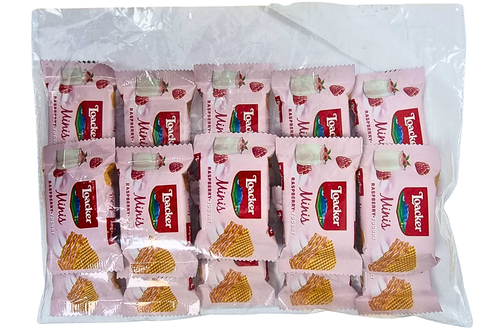 An image of Loacker - Bag of Loacker Wafer Minis - Raspberry Yoghurt Flavour - 15 Pcs from Best Before Its Gone, we stock products near or past their best Before Date.