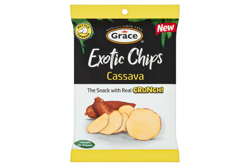 An image of Grace - Exotic Chips - Cassava - Vegan - 75g from Best Before Its Gone, we stock products near or past their best Before Date.