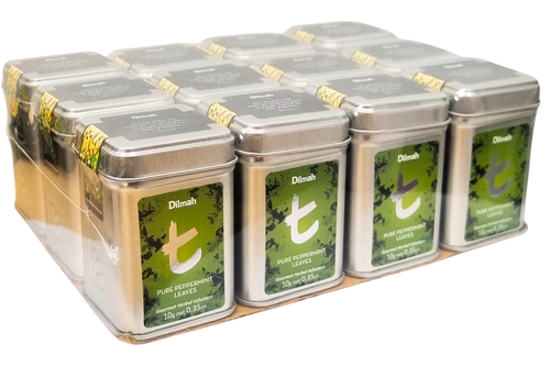 An image of Case of Dilmah - Pure Peppermint Leaves Gourmet Herbal Infusions - 12 Mini Caddy x 10g  from Best Before Its Gone, we stock products near or past their best Before Date.