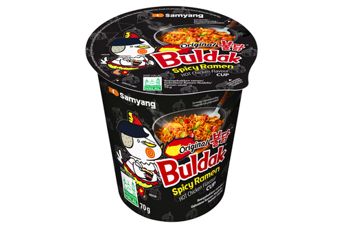 An image of Samyang - Original Buldak - Spicy Ramen Cup - Hot Chicken Flavour - 70g from Best Before Its Gone, we stock products near or past their best Before Date.