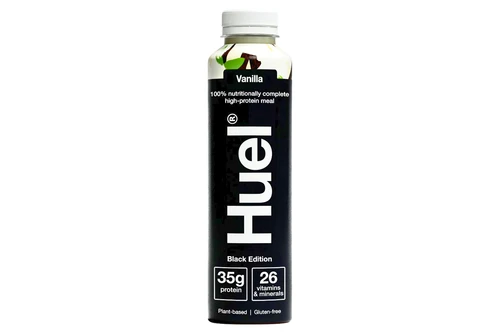 An image of Huel - Black Edition - 100% Nutritionally Complete Meal - Vanilla Flavour - Vegan - 500ml from Best Before Its Gone, we stock products near or past their best Before Date.