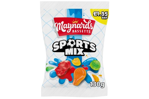 An image of Maynards Bassetts - Sports Mix - Fruit Falvour Sweets - 130g from Best Before Its Gone, we stock products near or past their best Before Date.