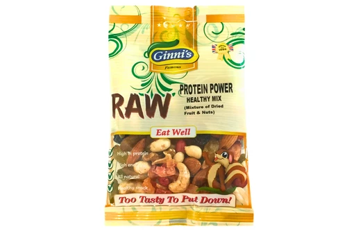 An image of Ginni's - Raw - Protein Power Healthy Mix - 60g from Best Before Its Gone, we stock products near or past their best Before Date.