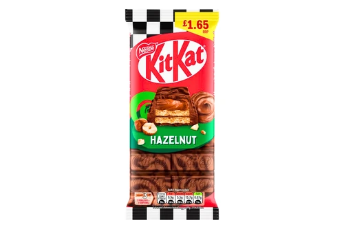 An image of Nestle - KitKat - Hazelnut Chocolate Sharing Bar - 99g. from Best Before Its Gone, we stock products near or past their best Before Date.