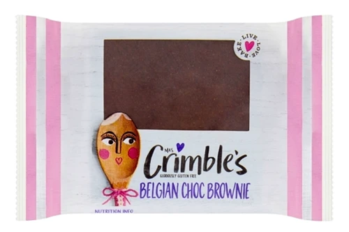 An image of Mrs Crimble's - Belgian Choc Brownie - 58g from Best Before Its Gone, we stock products near or past their best Before Date.