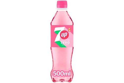 An image of 7up - Zero Sugar Pink Lemonade - 500ml from Best Before Its Gone, we stock products near or past their best Before Date.