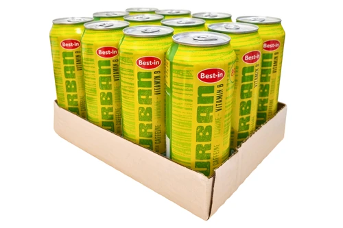 An image of Case of Best-in - Urban Energy Drink - Citrus Carbonated Fruit Flavour Drink - 12 x 500ml from Best Before Its Gone, we stock products near or past their best Before Date.