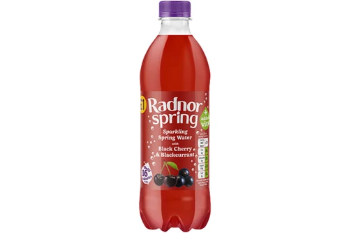 An image of Radnor Spring - Sparkling Spring Water with Black Cherry & Blackcurrant - 500ml from Best Before Its Gone, we stock products near or past their best Before Date.