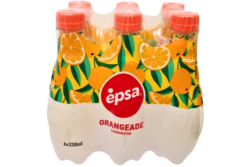 An image of Epsa - Carbonated Orangeade - 6 x 330ml from Best Before Its Gone, we stock products near or past their best Before Date.