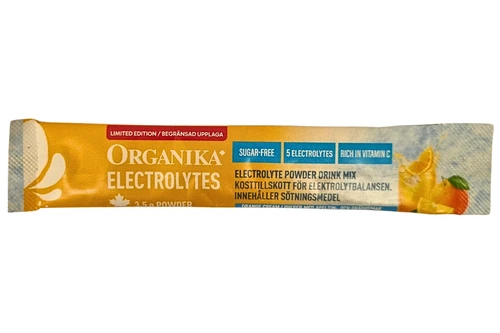 An image of Organika - Electrolytes - Limited Edition - Orange Cream Sugar Free - 3.5g (1 Single Sachet) from Best Before Its Gone, we stock products near or past their best Before Date.