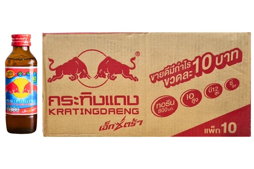 An image of Box of Red Bull - Kratingdaeng Energy Drink  with Extra Vitamin A, B12, C - 50 x 145ml from Best Before Its Gone, we stock products near or past their best Before Date.