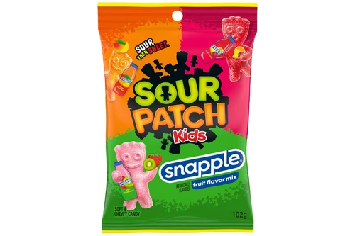 An image of Sour Patch Kids - Snapple - Fruit Flavour Mix - Soft & Chewy Candy - 102g from Best Before Its Gone, we stock products near or past their best Before Date.