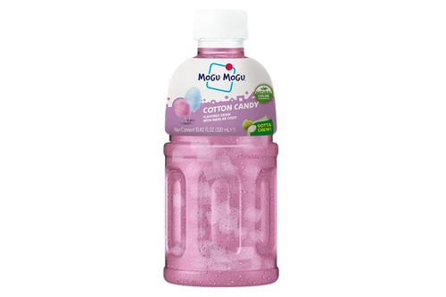 An image of Mogu Mogu - Cotton Candy Flavoured Drink with Nata De Coco - 320ml from Best Before Its Gone, we stock products near or past their best Before Date.
